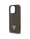 Kup Etui Guess Grained Hot Stamp Peony Triangle Logo MagSafe do Apple iPhone 16 Pro Max brązowy - GUE4521 - {ean13} - Sklep Home Screen