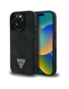 Guess Grained Hot Stamp Peony Triangle Logo MagSafe Apple iPhone 16 Pro Max fekete