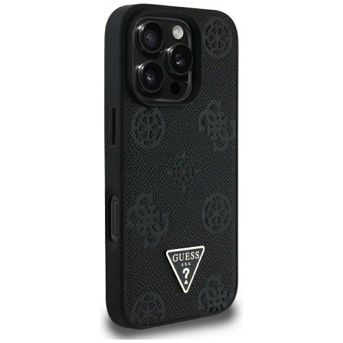 Kup Guess Grained Hot Stamp Peony Triangle Logo MagSafe Apple iPhone 16 Pro Max fekete - GUE4522 - {ean13} - Sklep Home Screen