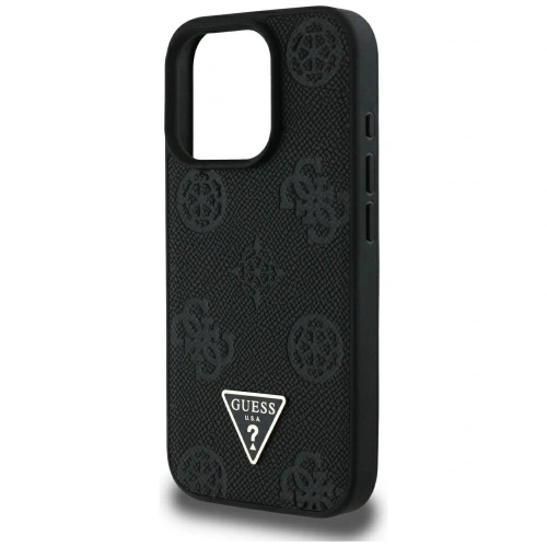 Kup Guess Grained Hot Stamp Peony Triangle Logo MagSafe Apple iPhone 16 Pro Max fekete - GUE4522 - {ean13} - Sklep Home Screen