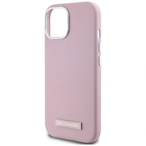 Kup Karl Lagerfeld FW Metallplatte MagSafe Apple iPhone 15 pink - KLD22006 - {ean13} - Sklep Home Screen