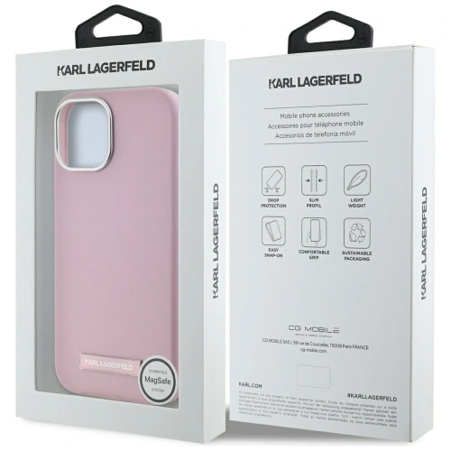 Kup Karl Lagerfeld FW Fém Lemez MagSafe Apple iPhone 15 rózsaszín - KLD22006 - {ean13} - Sklep Home Screen