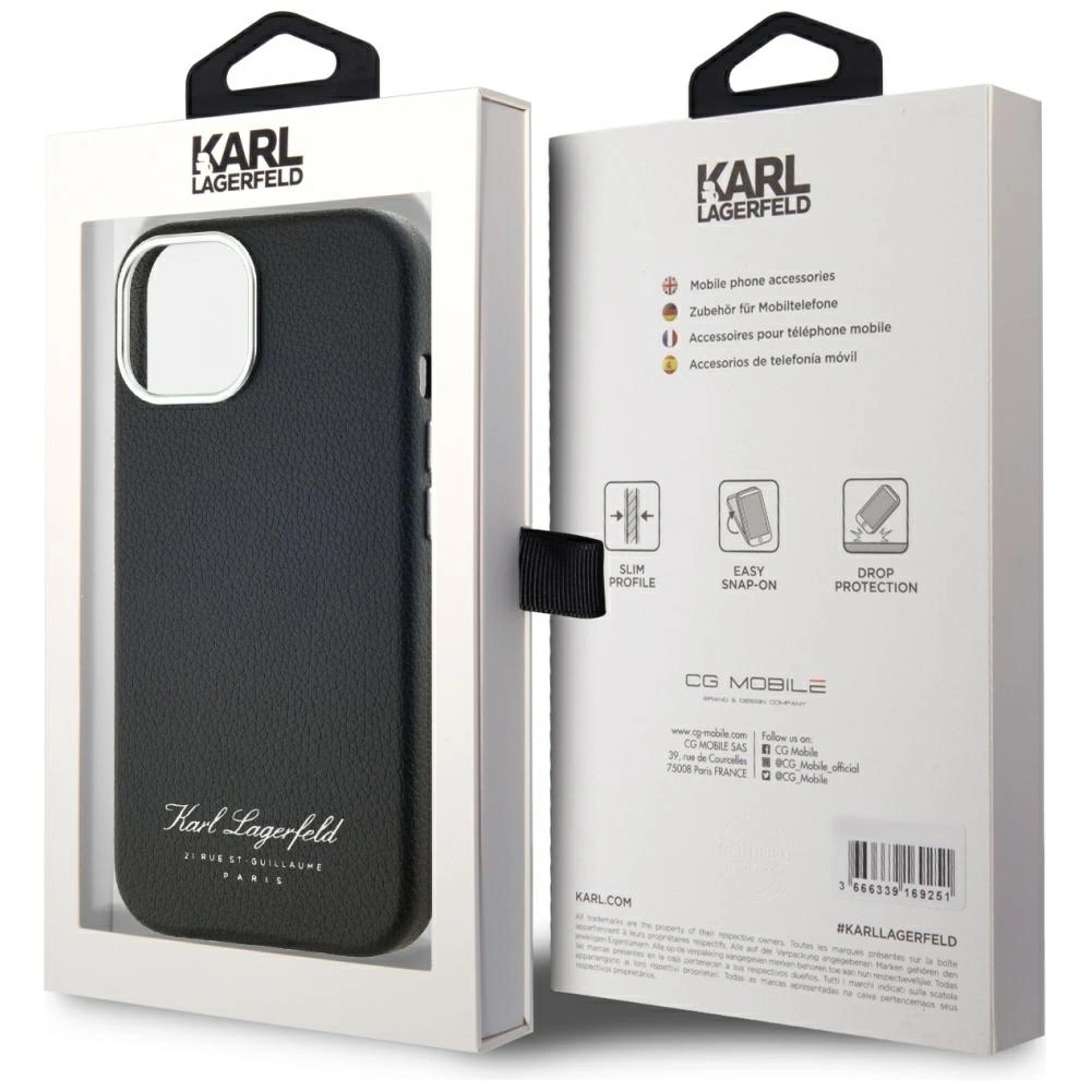Etui Karl Lagerfeld hotel RSG do Apple iPhone 15 czarny