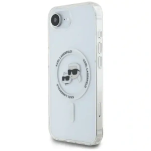 Kup Karl Lagerfeld IML Metal Karl & Choupette Heads MagSafe Apple iPhone 16e alb - KLD22010 - {ean13} - Sklep Home Screen