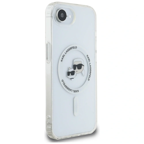 Buy Karl Lagerfeld IML Metal Karl & Choupette Heads MagSafe Apple iPhone 16e white - KLD22010 - {ean13} - Home Screen Store Europe