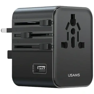 Buy USAMS Travel Adapter CC308 USB-C + USB-A 17W 4in1 US/AU/EU/UK black - USA1232 - {ean13} - Home Screen Store Europe