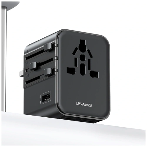 Kup Adaptor de călătorie USAMS CC308 USB-C + USB-A 17W 4in1 US/AU/EU/UK negru - USA1232 - {ean13} - Sklep Home Screen