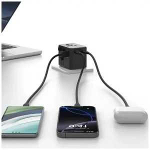 Kup Ładowarka sieciowa USAMS Travel Adapter CC308 USB-C + USB-A 17W 4w1 US/AU/EU/UK czarny - USA1232 - {ean13} - Sklep Home Screen