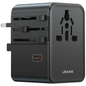 Kup Adaptor de călătorie USAMS CC310 3xUSB-C 70W 4in1 US/AU/EU/UK negru - USA1233 - {ean13} - Sklep Home Screen