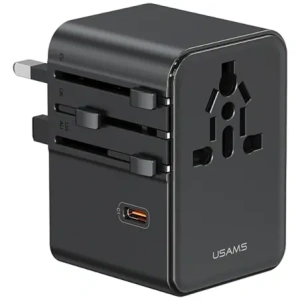 Kup USAMS Reiseadapter CC310 3xUSB-C 70W 4in1 US/AU/EU/UK schwarz - USA1233 - {ean13} - Sklep Home Screen