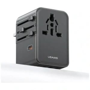 Kup USAMS Reiseadapter CC310 3xUSB-C 70W 4in1 US/AU/EU/UK schwarz - USA1233 - {ean13} - Sklep Home Screen