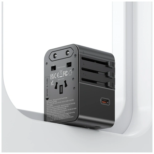 Kup Adaptor de călătorie USAMS CC310 3xUSB-C 70W 4in1 US/AU/EU/UK negru - USA1233 - {ean13} - Sklep Home Screen