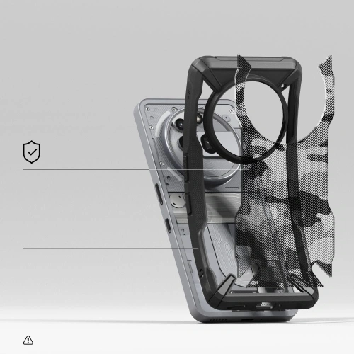 Kup Ringke Fusion-X Nothing Phone 3a Pro Camo Fekete - RGK11796 - {ean13} - Sklep Home Screen