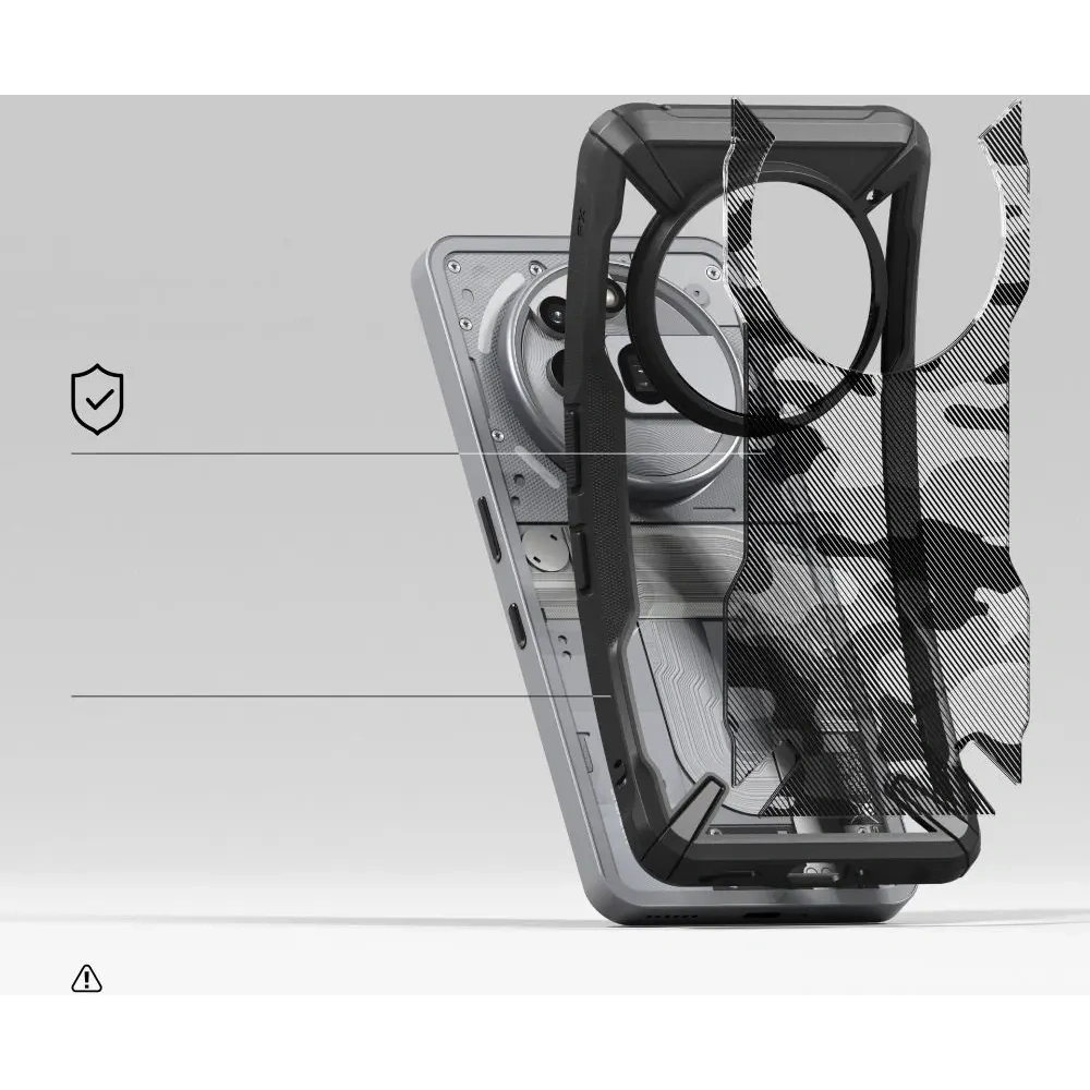 Etui Ringke Fusion-X Nothing Phone 3a Pro Camo Black