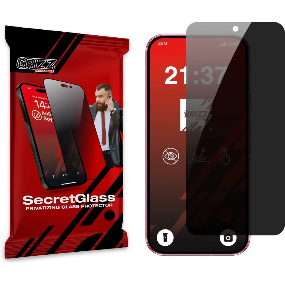 Matowe szkło prywatyzujące GrizzGlass SecretGlass do Google Pixel 9a