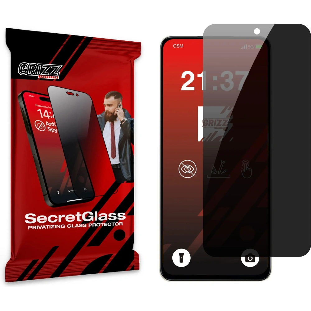 Matowe szkło prywatyzujące GrizzGlass SecretGlass do Realme Narzo 80x