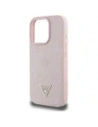 Buy Guess Grained Hot Stamp Peony Triangle Logo MagSafe Apple iPhone 16 Pro pink - GUE4524 - {ean13} - Home Screen Store Europe
