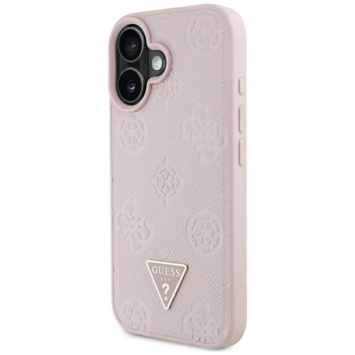 Kup Guess Hot Stamp cu granulație Logo Triunghi Peony MagSafe Apple iPhone 16 roz - GUE4525 - {ean13} - Sklep Home Screen