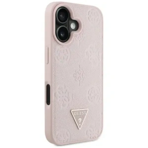 Buy Guess Grained Hot Stamp Peony Triangle Logo MagSafe Apple iPhone 16 pink - GUE4525 - {ean13} - Home Screen Store Europe