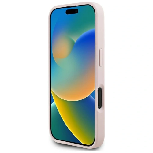 Kup Guess Hot Stamp cu granulație Logo Triunghi Peony MagSafe Apple iPhone 16 roz - GUE4525 - {ean13} - Sklep Home Screen