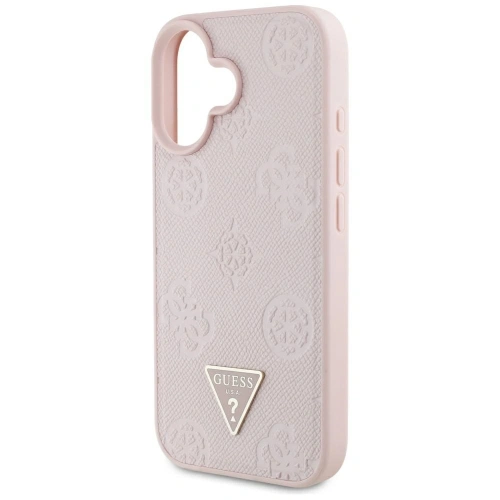 Kup Guess Hot Stamp cu granulație Logo Triunghi Peony MagSafe Apple iPhone 16 roz - GUE4525 - {ean13} - Sklep Home Screen