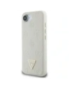Buy Guess Grained Hot Stamp Peony Triangle Logo MagSafe Apple iPhone 16e beige - GUE4526 - {ean13} - Home Screen Store Europe