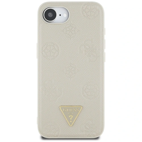 Kup Guess Grained Hot Stamp Pivoňkový Trojúhelníkový Logo MagSafe Apple iPhone 16e béžový - GUE4526 - {ean13} - Sklep Home Screen