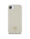 Buy Guess Grained Hot Stamp Peony Triangle Logo MagSafe Apple iPhone 16e beige - GUE4526 - {ean13} - Home Screen Store Europe
