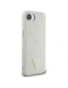 Buy Guess Grained Hot Stamp Peony Triangle Logo MagSafe Apple iPhone 16e beige - GUE4526 - {ean13} - Home Screen Store Europe