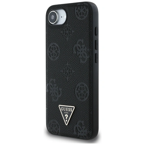 Kup Guess Grained Hot Stamp Peony Triangle Logo MagSafe Apple iPhone 16e fekete - GUE4527 - {ean13} - Sklep Home Screen