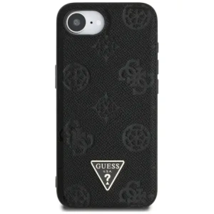 Kup Guess Grained Hot Stamp Peony Triangle Logo MagSafe Apple iPhone 16e negru - GUE4527 - {ean13} - Sklep Home Screen