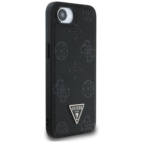Kup Guess Grained Hot Stamp Peony Triangle Logo MagSafe Apple iPhone 16e fekete - GUE4527 - {ean13} - Sklep Home Screen