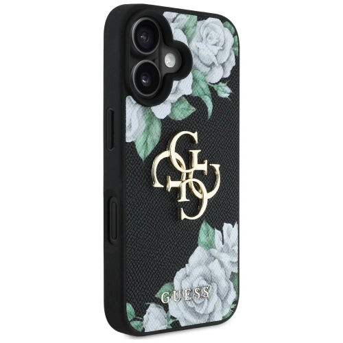 Buy Guess Grained Roses Big 4G logo Apple iPhone 16 black - GUE4528 - {ean13} - Home Screen Store Europe