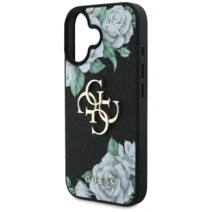 Kup Guess Grained Roses Nagy 4G logo Apple iPhone 16 fekete - GUE4528 - {ean13} - Sklep Home Screen
