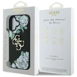 Kup Guess Grained Roses Nagy 4G logo Apple iPhone 16 fekete - GUE4528 - {ean13} - Sklep Home Screen
