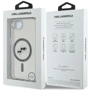Kup Karl Lagerfeld IML Metal Karl & Choupette Heads MagSafe Apple iPhone 16e negru - KLD22011 - {ean13} - Sklep Home Screen