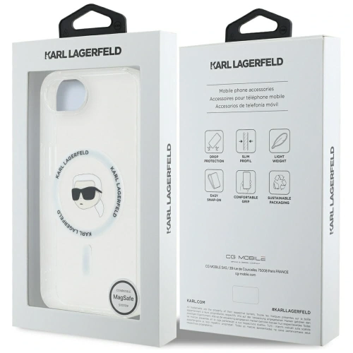Kup Karl Lagerfeld IML Metall Karl Kopf MagSafe Apple iPhone 16e weiß - KLD22012 - {ean13} - Sklep Home Screen