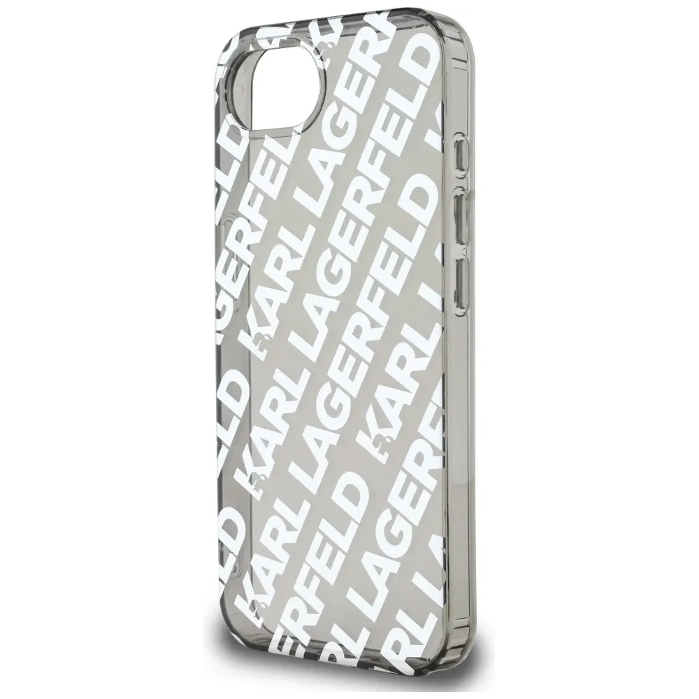 Etui Karl Lagerfeld IML Repeat Logo do Apple iPhone 16e srebrny