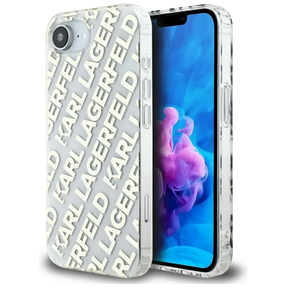 Etui Karl Lagerfeld IML Repeat Logo do Apple iPhone 16e złoty