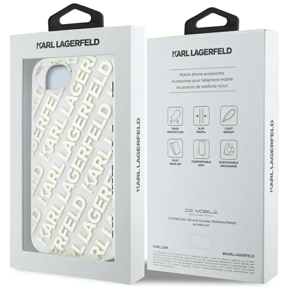 Etui Karl Lagerfeld IML Repeat Logo do Apple iPhone 16e złoty