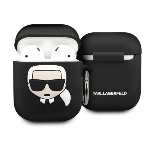 Kup Etui Karl Lagerfeld KLACCSILKHBK husă pentru Apple AirPods neagră/silicon Ikonik - KLD290BLK - {ean13} - Sklep Home Screen