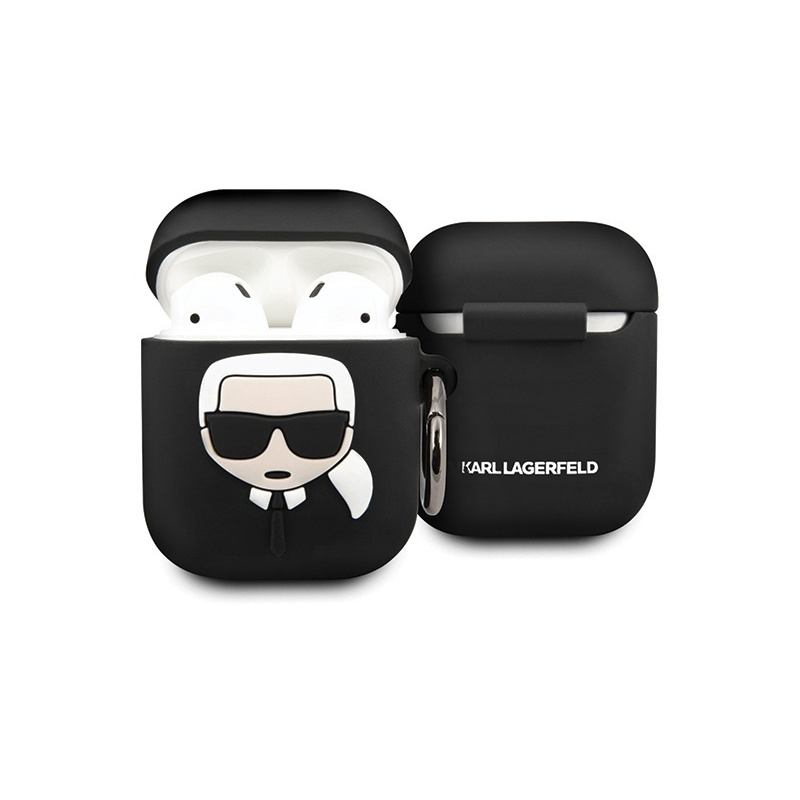 Buy Karl Lagerfeld KLACCSILKHBK Apple AirPods cover black Silicone Ikonik - 3700740463789 - KLD290BLK - Homescreen.pl