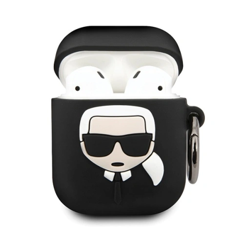 Kup Etui Karl Lagerfeld KLACCSILKHBK husă pentru Apple AirPods neagră/silicon Ikonik - KLD290BLK - {ean13} - Sklep Home Screen