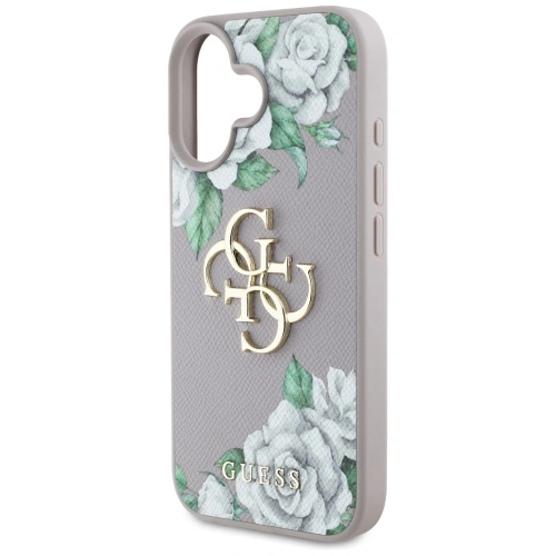 Buy Guess Grained Roses Big 4G logo Apple iPhone 16 purple - GUE4529 - {ean13} - Home Screen Store Europe