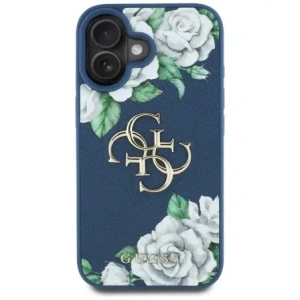 Kup Etui Guess Grained Roses Big 4G logo do Apple iPhone 16 niebieski - GUE4530 - {ean13} - Sklep Home Screen
