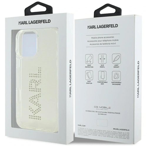 Buy Karl Lagerfeld IML Rhinestones Logo Apple iPhone 16 Pro clear - KLD22016 - {ean13} - Home Screen Store Europe