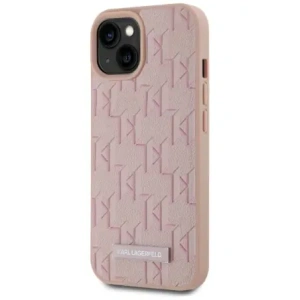 Buy Karl Lagerfeld Leather Monogram Metal Logo MagSafe Apple iPhone 15 pink - KLD22019 - {ean13} - Home Screen Store Europe