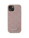 Kup Karl Lagerfeld Leder Monogram Metalllogo MagSafe Apple iPhone 15 pink - KLD22019 - {ean13} - Sklep Home Screen