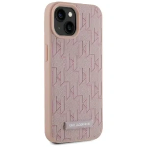 Buy Karl Lagerfeld Leather Monogram Metal Logo MagSafe Apple iPhone 15 pink - KLD22019 - {ean13} - Home Screen Store Europe