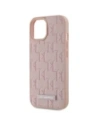 Kup Karl Lagerfeld Leder Monogram Metalllogo MagSafe Apple iPhone 15 pink - KLD22019 - {ean13} - Sklep Home Screen